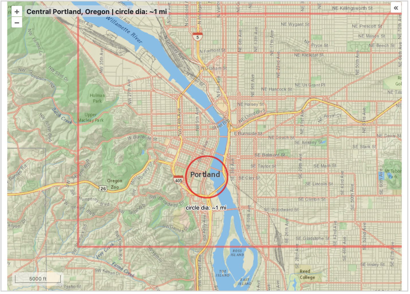 Interactive map interface