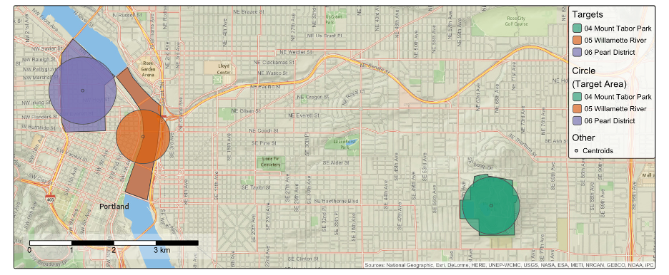 Study target areas